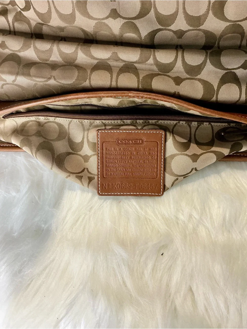 Coach Brown Leather Satchel with Detachable Strap